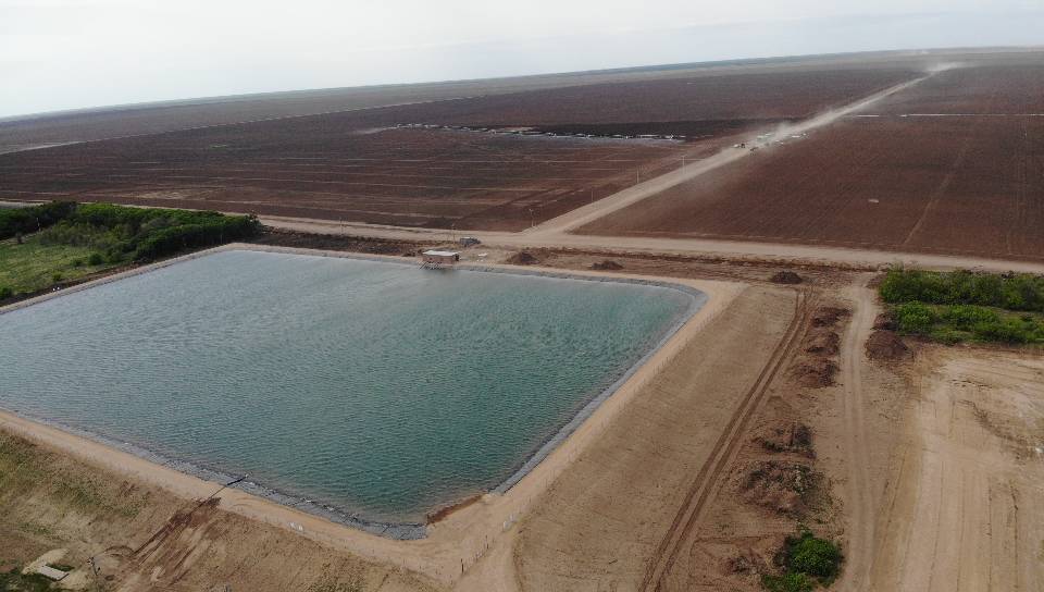 Storage pond for irrigation systems, Pavlodar Region