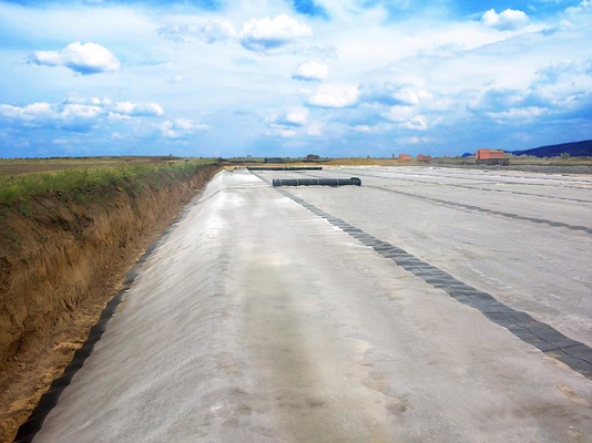 Waterproofing of the runway pavement at a military airfield