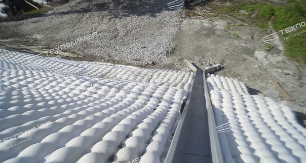 Concrete-filled mats