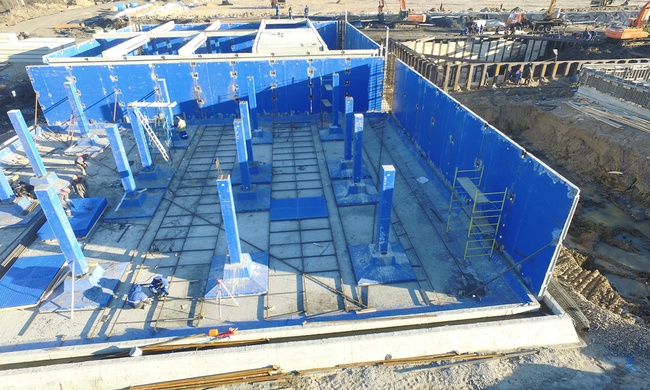Rectangular polymer-reinforced concrete equalization tank