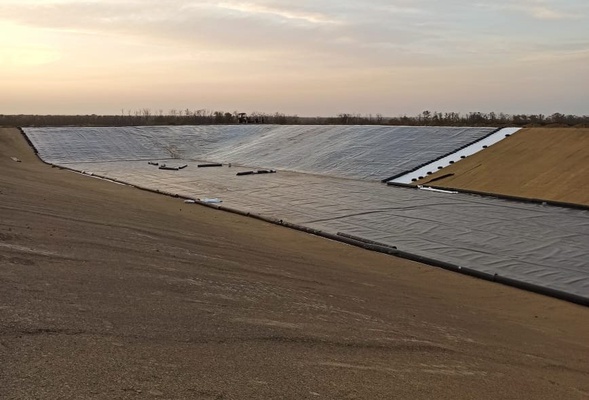 Lagoons of a dairy farm in Stavropol Krai