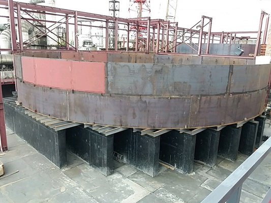 Lining of a sulfuric acid storage bund